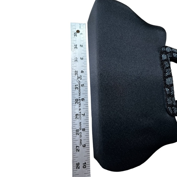 Bijoux Terner Vintage Beaded Handles Evening Black Bag. - Picture 7 of 9